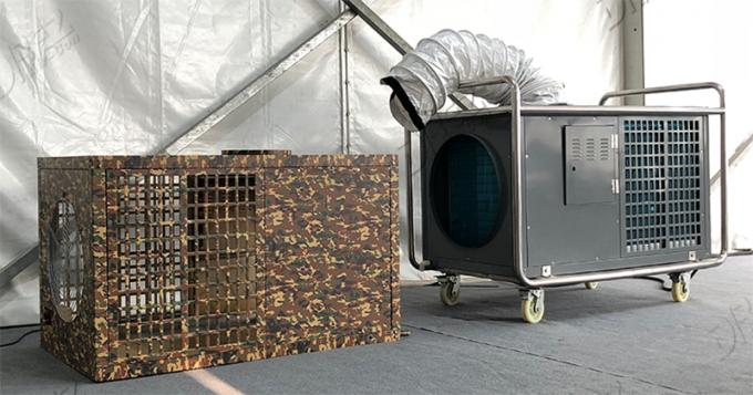 Condicionador de ar portátil do tamanho industrial, refrigerador portátil de 8 toneladas resistente ao calor da barraca