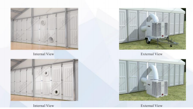 Condicionador de ar montado do fã R22 reboque axial, refrigerador evaporativo industrial de poupança de energia