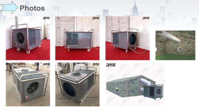 Condicionador de ar exterior portátil canalizado horizontal 10HP de 8 toneladas com toda a estrutura do metal