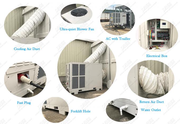 sistemas de refrigeração do ar da eficiência elevada 264000BTU/condicionador de ar industriais reboque da barraca para eventos exteriores