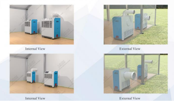 Condicionador de ar portátil da barraca da anti corrosão que refrigera & que aquece-se para a barraca exterior do casamento