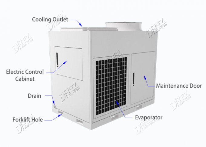 10HP condicionador de ar empacotado novo da barraca da C.A. Drez para o controle exterior do clima